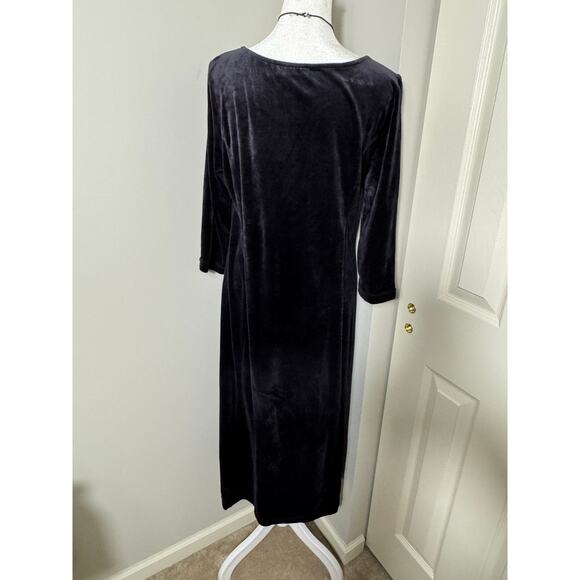 Vintage Velvet Whimsygoth 90s Long Dress - Picture 3 of 4